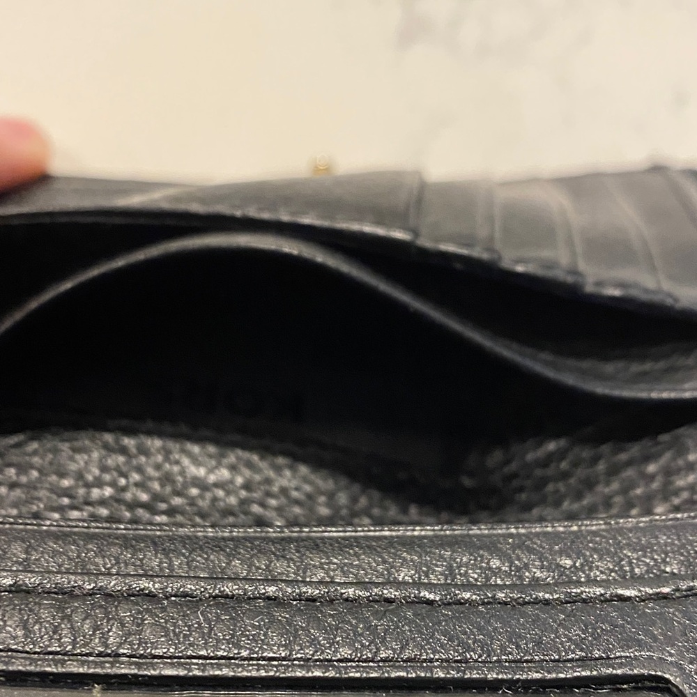 Michael Kors Black Leather Wallet with Gold Plate - Picture 7 of 7